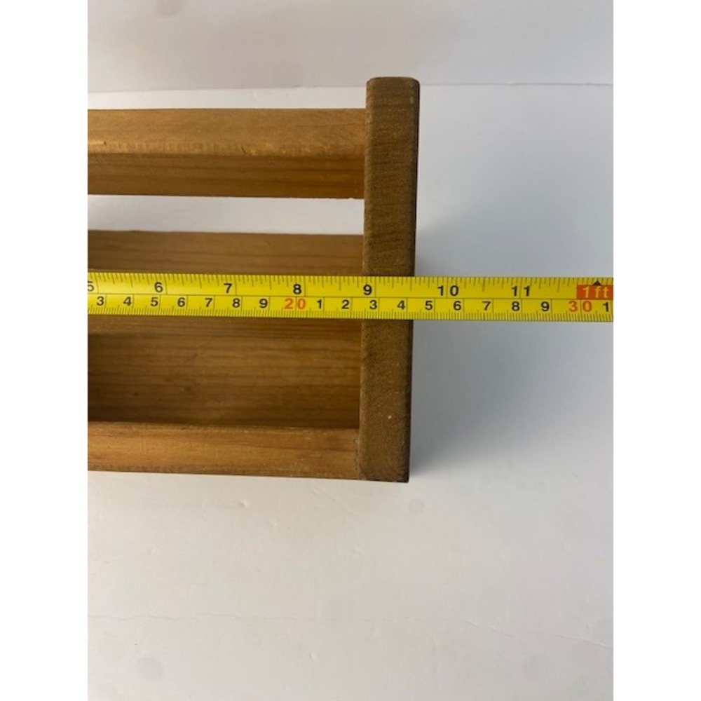 Vintage Rustic Wooden Desk Organizer Heart Cutout Mail Caddy Farmhouse Decor - Picture 8 of 11